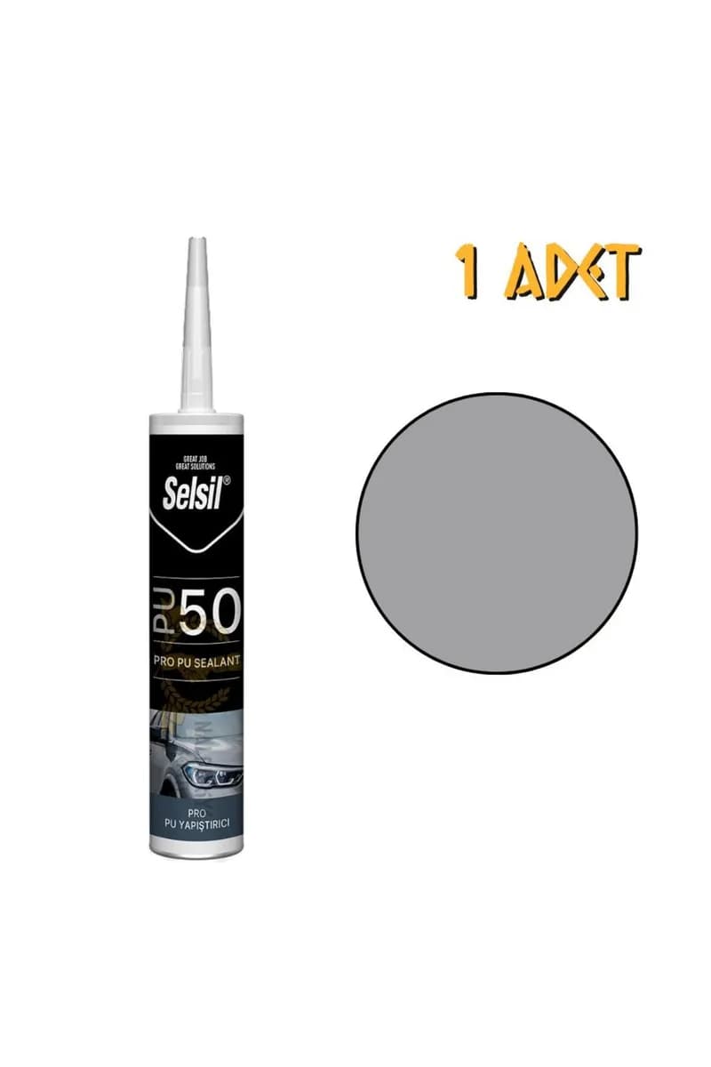 Selsil Poliüretan Mastik Yapıştırıcı PU50 Gri 280 ml - 1 Adet
