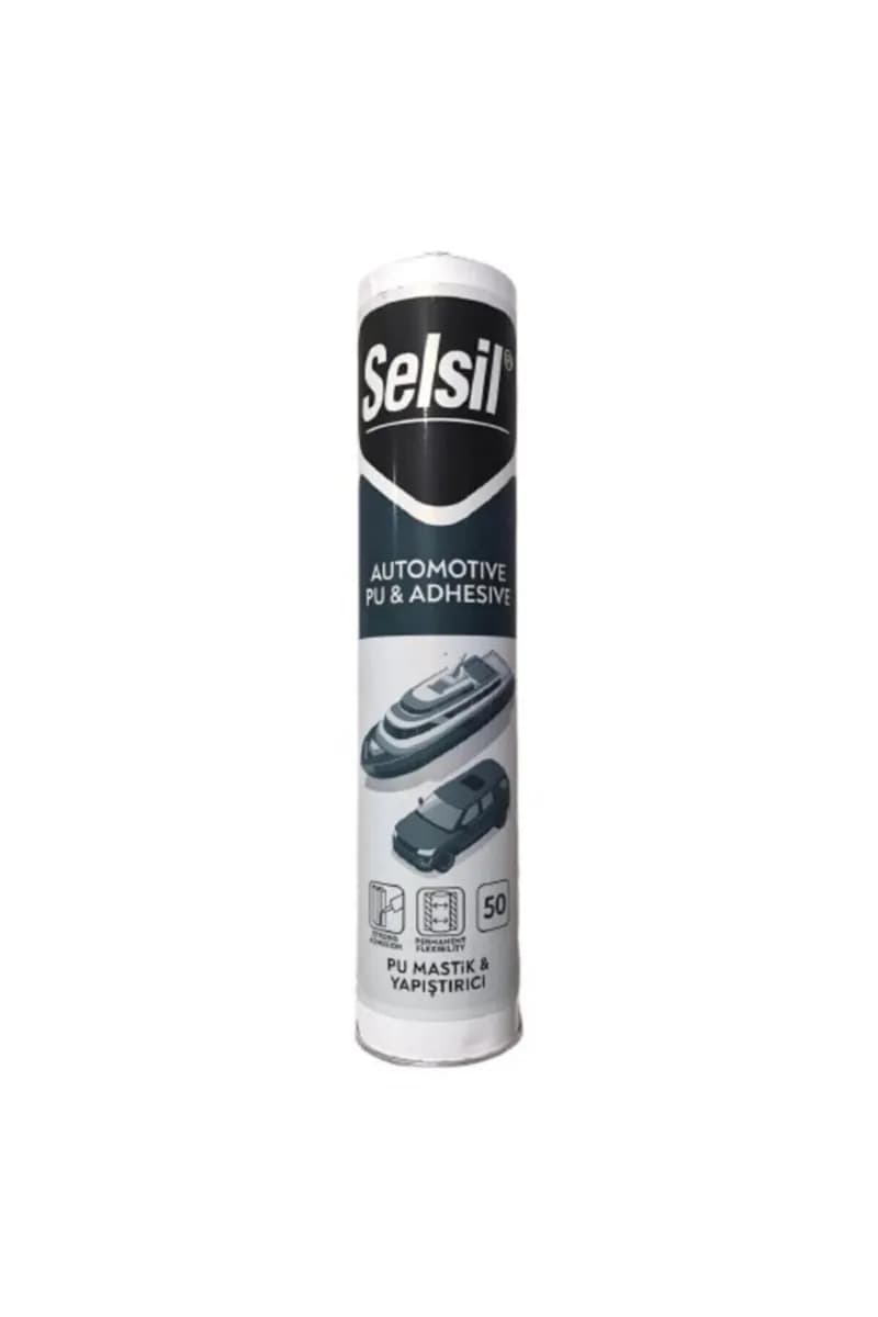Selsil PU Mastik ve Pro Yapıştırıcı Çelik Silikon Siyah 280 ml
